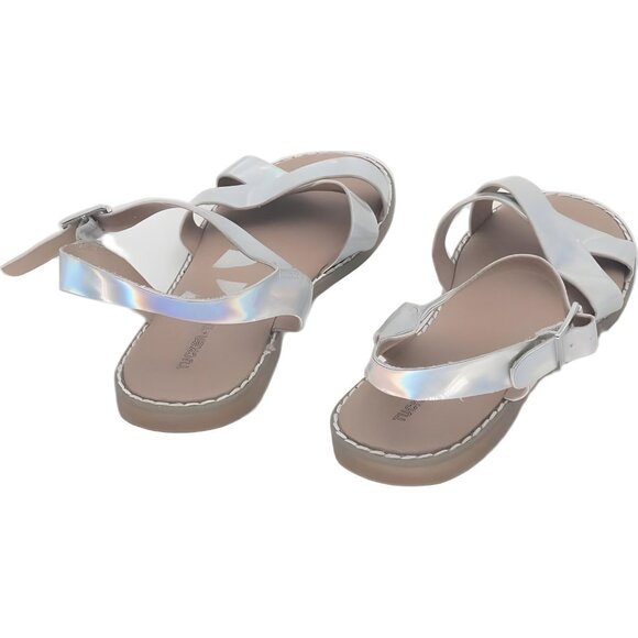 Tucker & Tate Girls Tarya Flat Sandal White Size 2 Kids - Picture 3 of 6
